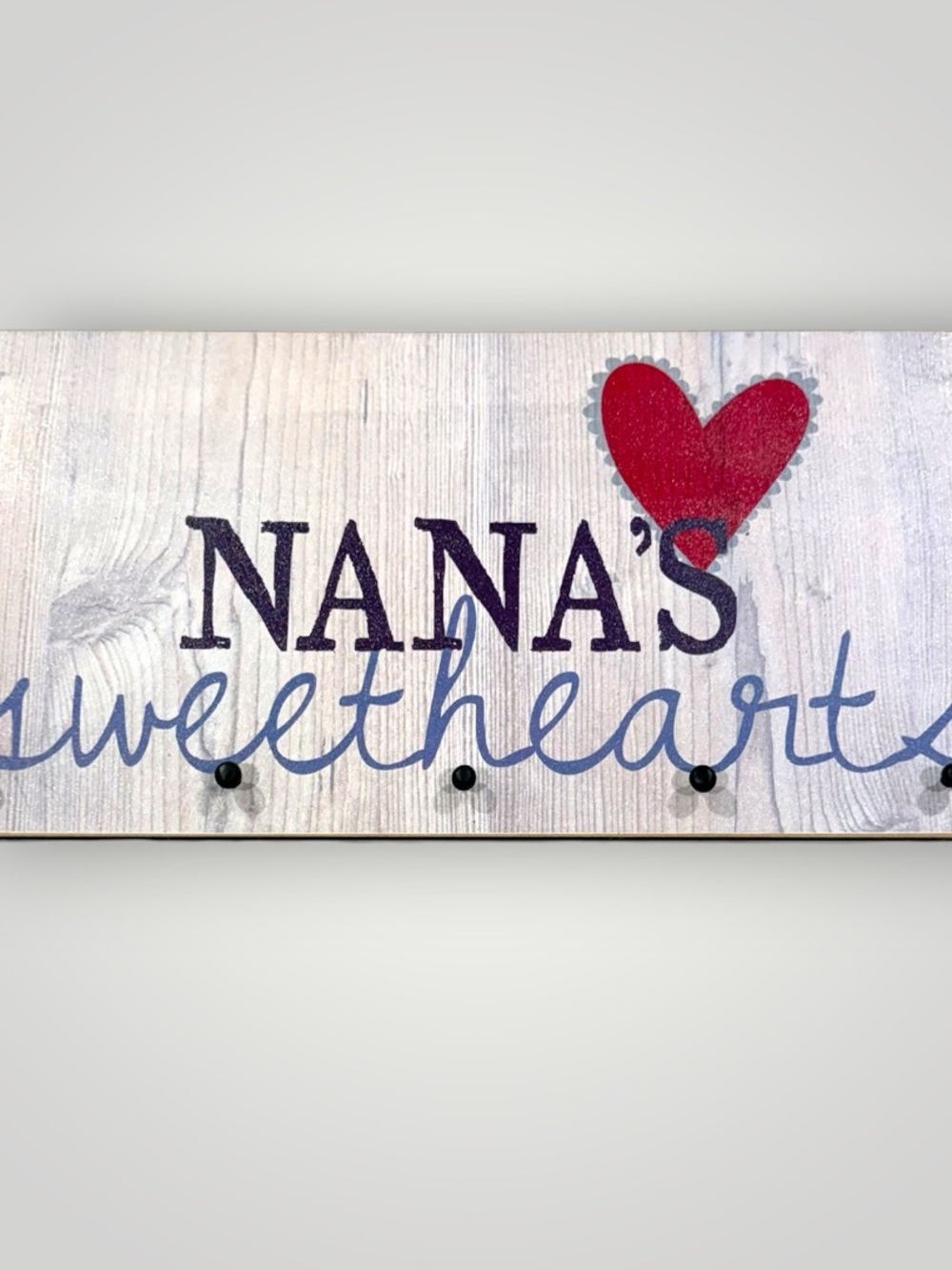 Nana's Sweetheart Wall Hook Sign - Red Heart